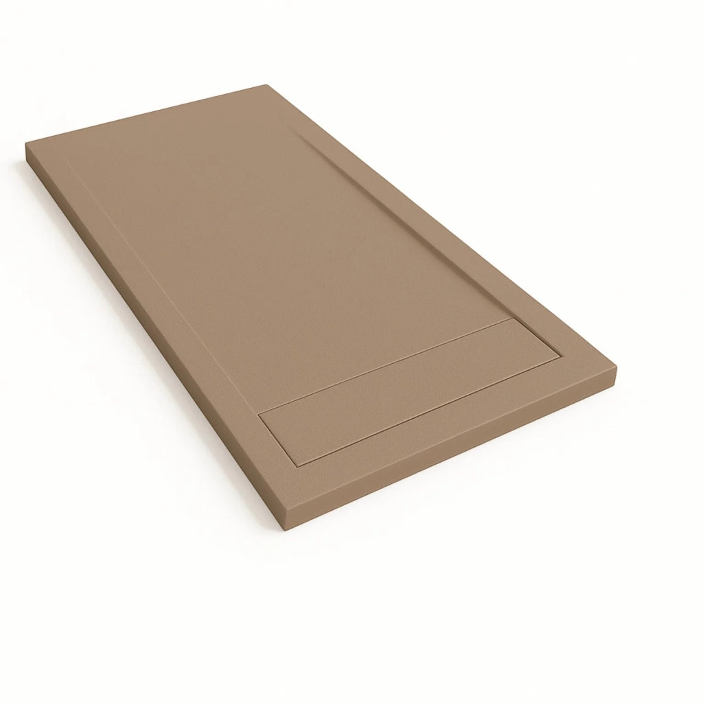 Piatto doccia Bidai con bordo 70X200 cm colore Moka RAL 1019 griglia Moka