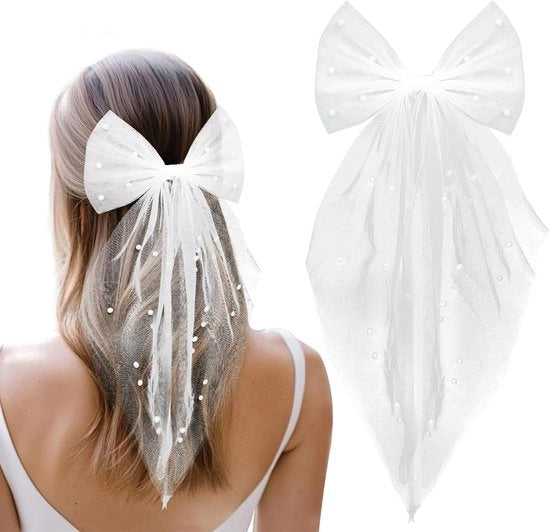 Strumento per creare un velo da sposa con perle e gadget per un party di fidanzamento - Bianco - Accessori per la futura sposa - Matrimonio e fidanzamento