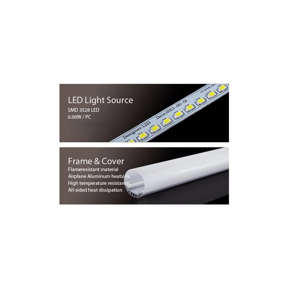 Trade Shop - Tubo T5 Neon Led 6 10 15 18 W Watt 30 60 90 120 Cm Luce Fredda Naturale Calda - -bianco Naturale  Copertura Trasparente 60 Cm   -