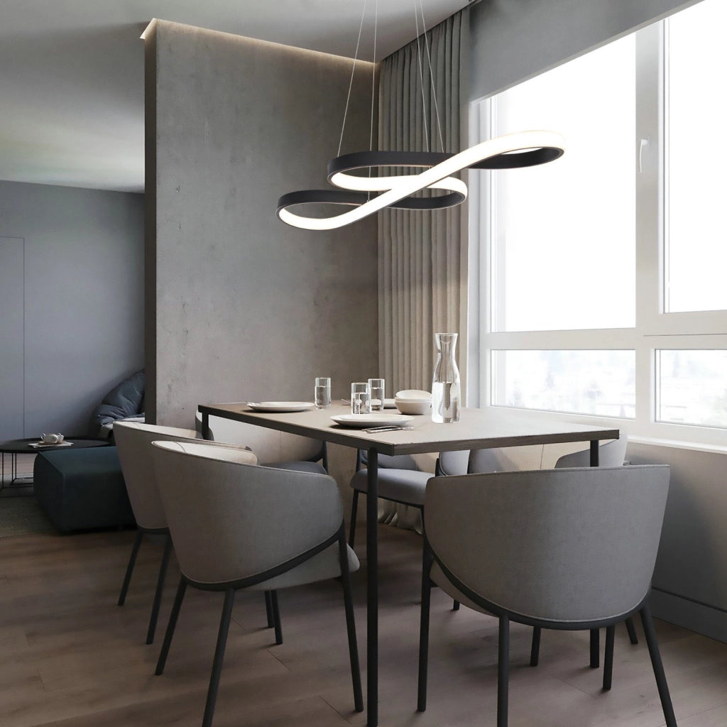 Lampada a sospensione ZMH LED nera moderna dimmerabile 47W per sala da pranzo
