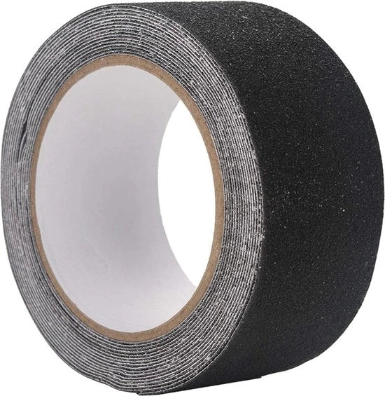 Strisce antiscivolo autoadesive per scale e pavimento - 5m x 5cm (nero).