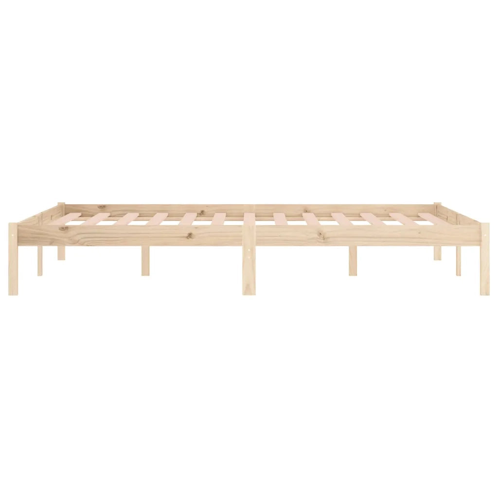 Letto matrimoniale | Letto per adulti | Giroletto senza Materasso 193x203 cm in Legno di Pino King