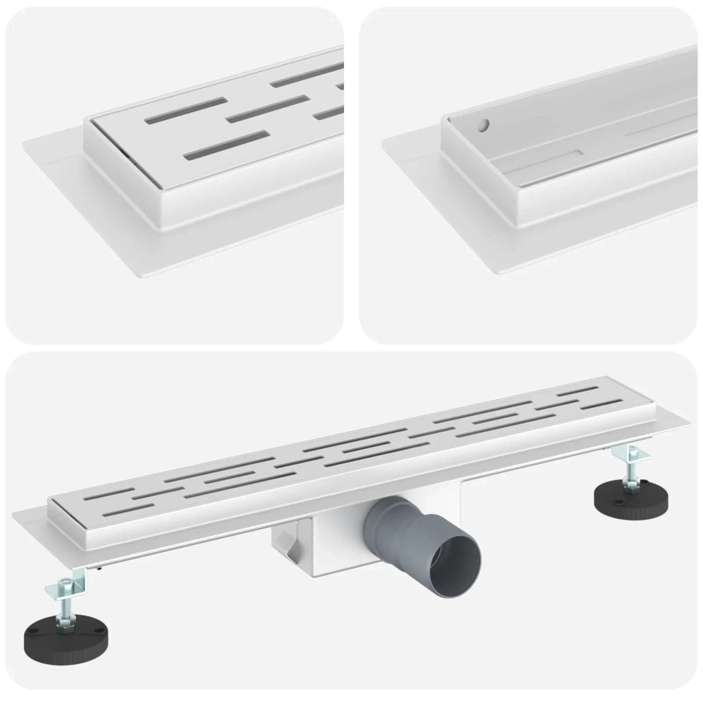 Drenaggio doccia con design a striscia Argento 50 cm 42015955
