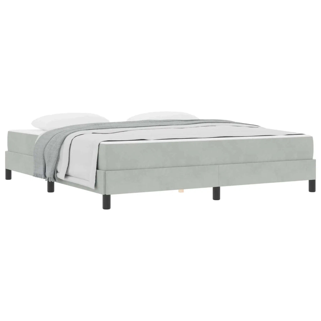 Letto a molle con materasso Grigio chiaro 180 x 200 cm Tessuto 3398707