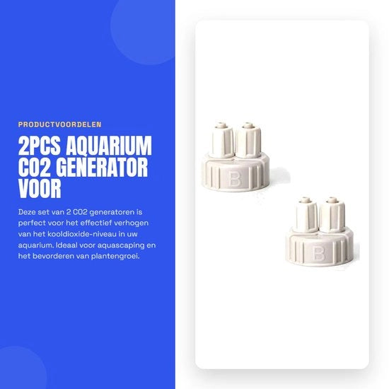 Generatore di CO2 per acquario - 2 reattori per acquario - Diffusore di anidride carbonica - Tubi di gomma 4MM/6MM - Facile da installare