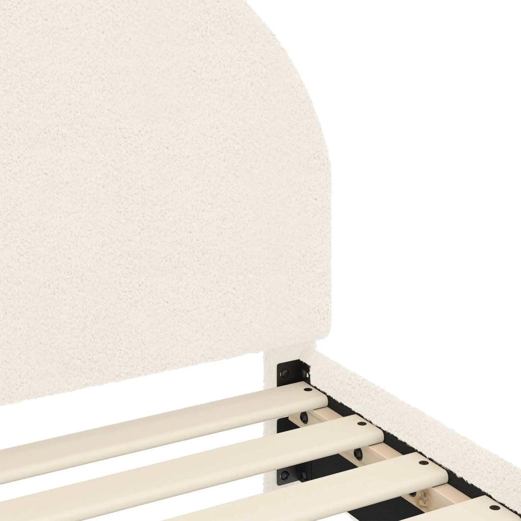 Struttura letto bambini con testata Crema 90 x 200 cm 42011036