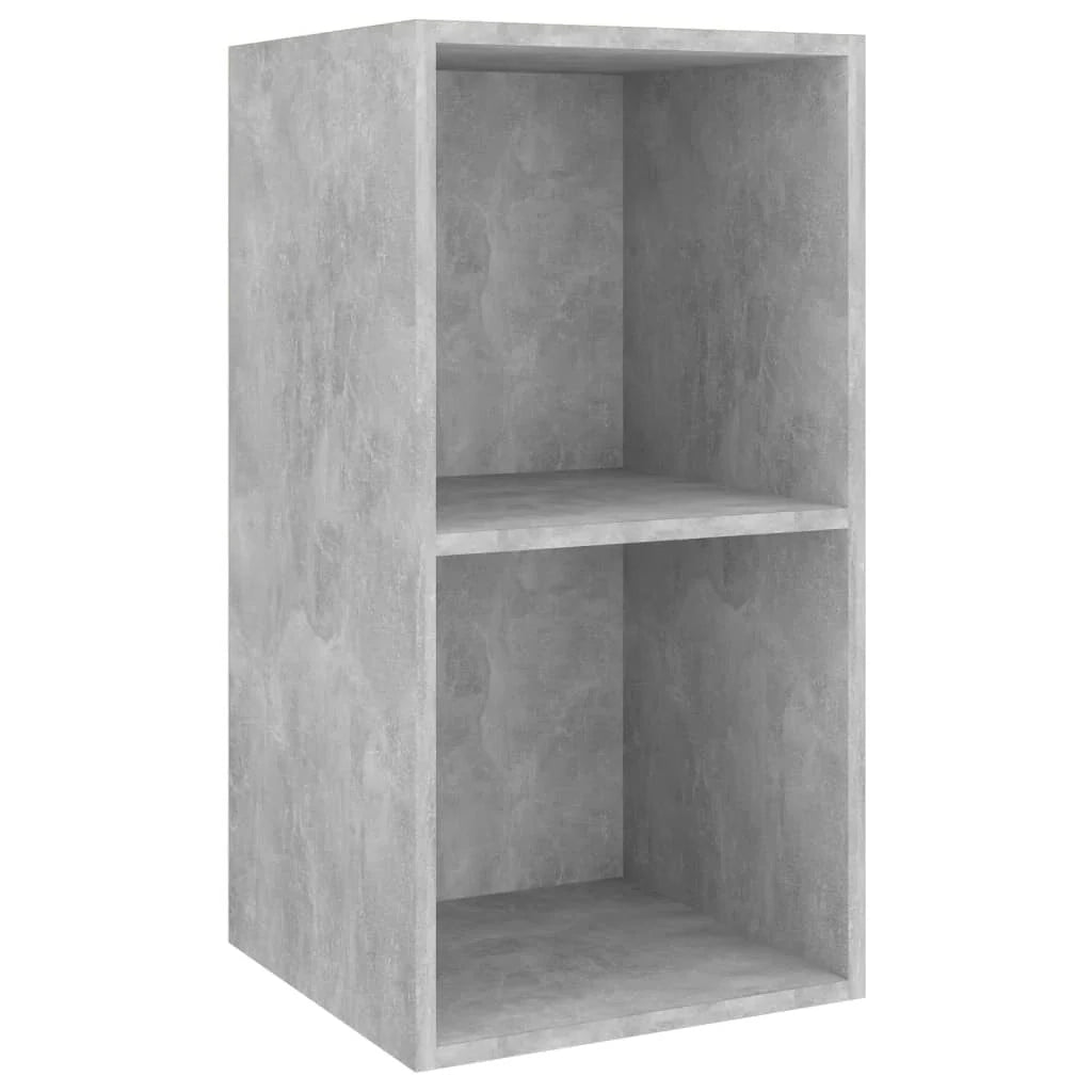 Mobile TV multimediale da parete mensola TV credenza TV per sala da pranzo soggiorno camera da letto 2 pezzi legno ingegnerizzato grigio 02_0028943