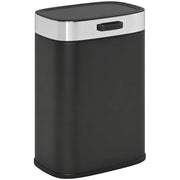 Pattumiera Acciaio Inox ¨C Xylo ¨C Coperchio Aperto, Secchio Interno Estraibile, 21,5x19,5x30cm, Nero