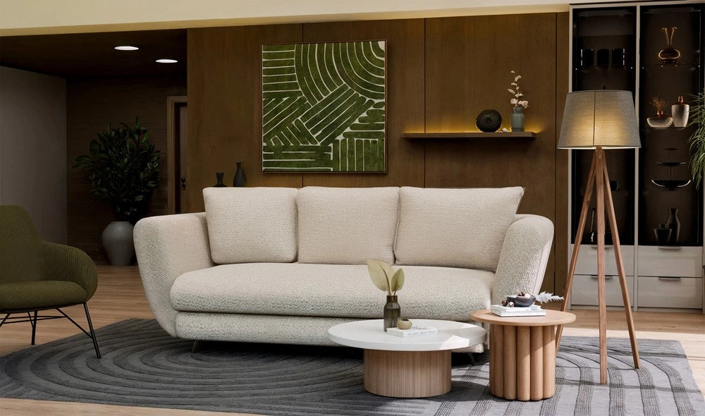 Divano SARIS beige gamba nero