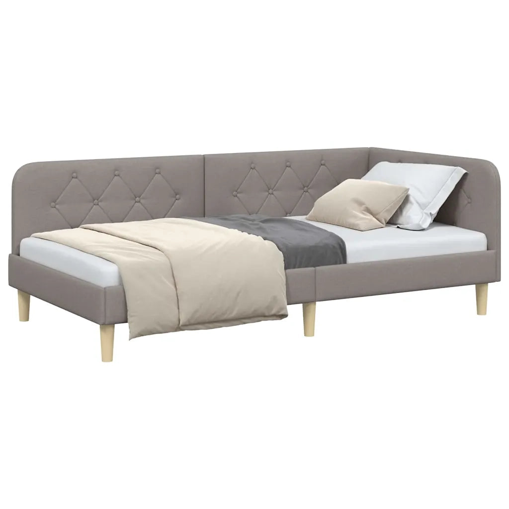 Cornice del letto ad angolo Talpa 90 x 190 cm Tessuto 42016566