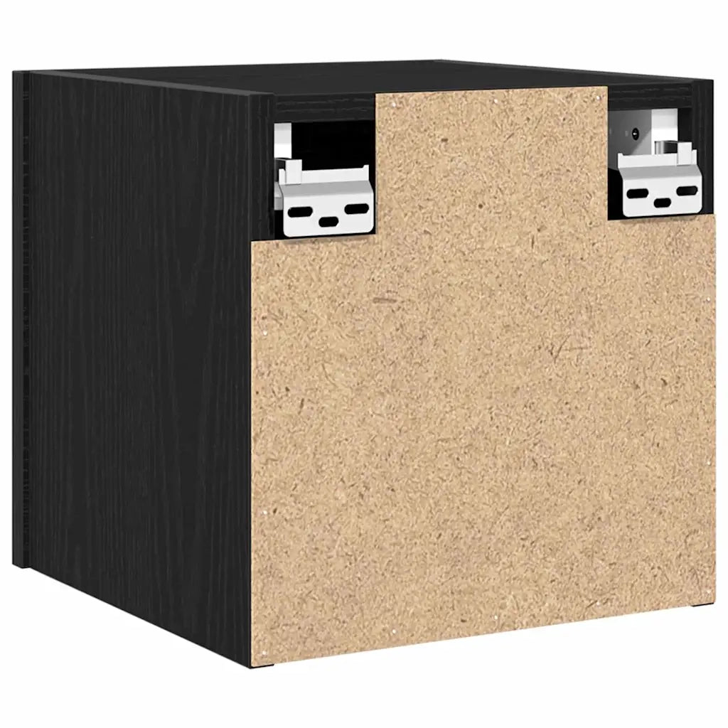 Mobile TV da parete 2 pcs Rovere Nero 30,5 x 30 x 30 cm 862577
