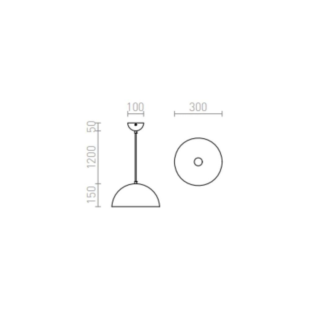 Lampadario MONROE 30 a sospensione rame 230V E27 42W