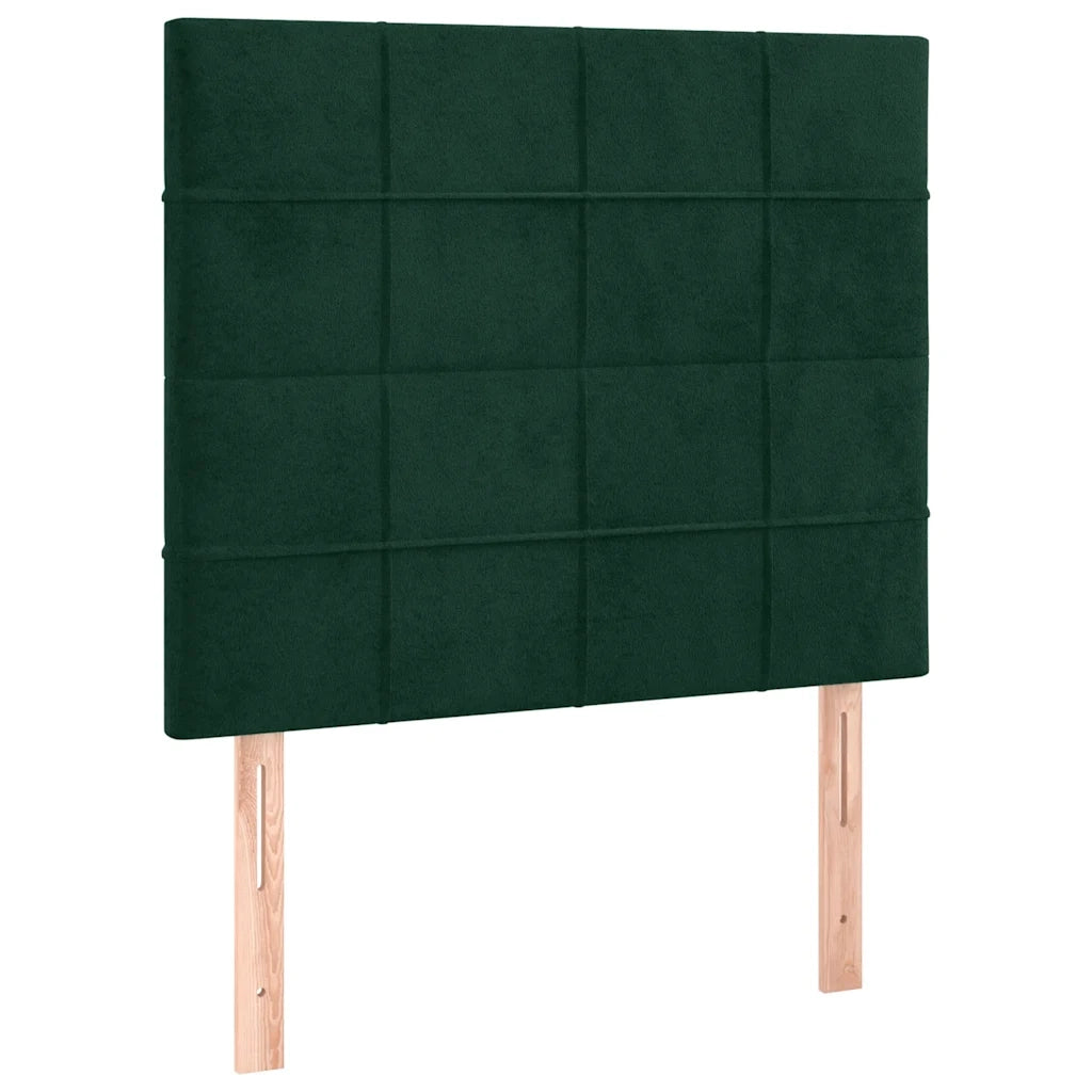 Letto singolo | Letto per adulti | Giroletto senza Materasso Verde Scuro 90x200 cm in Velluto