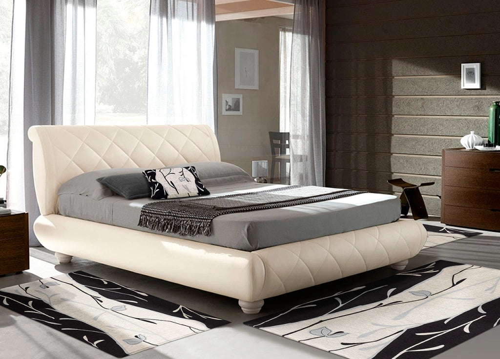 Tappeto Da Salotto E Da Camera Disegno River - 115x175 - Beige