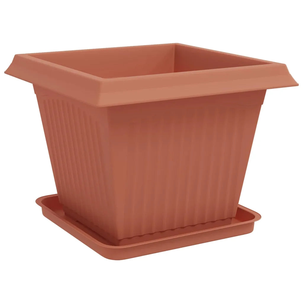 Vasi per Piante 24 pcs Rosso Mattone 43 x 43 x 33,5 cm Plastica 3403310