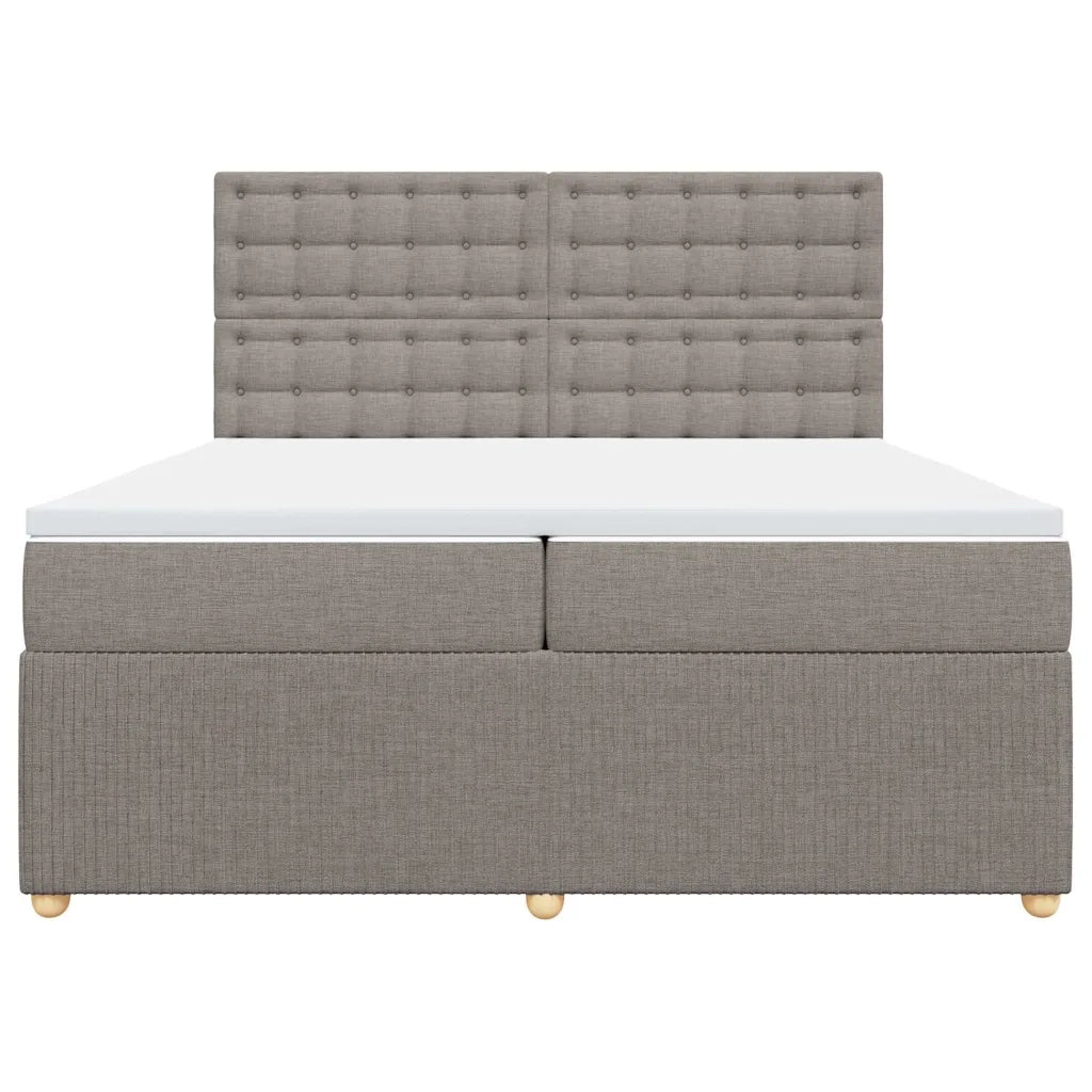 Giroletto a Molle con Materasso Tortora 200x200 cm in Tessuto 3294481
