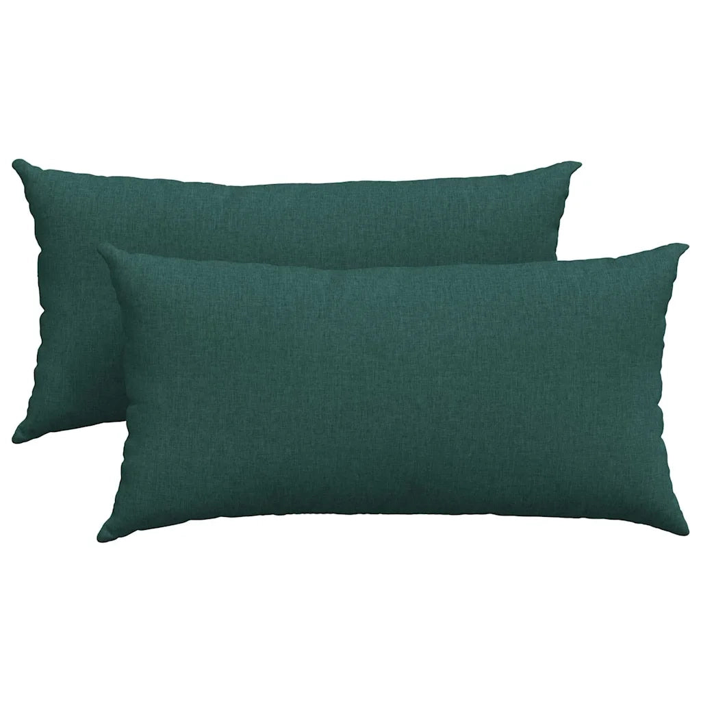 Cuscini da Divano 2 pcs Verde Scuro 80 x 40 cm Tessuto 42013701