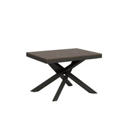 Tavolo allungabile 120/224x90 cm Volantis Evolution colore noce telaio e gambe antracite