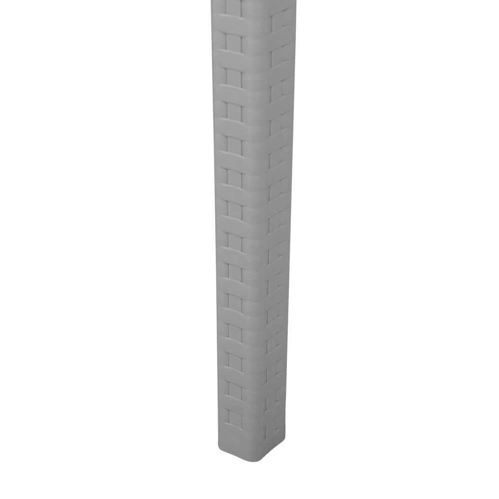 Set da pranzo da giardino Tavolo quadrato grigio chiaro 80 x 80 cm 4 sedie impilabili 4 posti minimalista