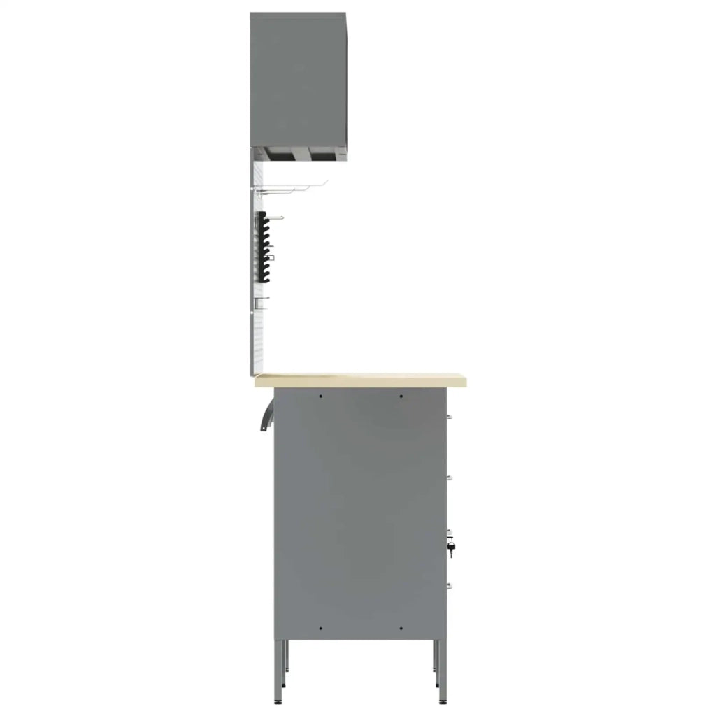 Set di mobili da lavoro con cassetto con lo scaffale 5 pcs Nero 3321426
