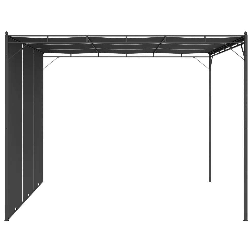 Gazebo | Pergolato da Giardino con Tenda Laterale 3x3x2,25 m Antracite