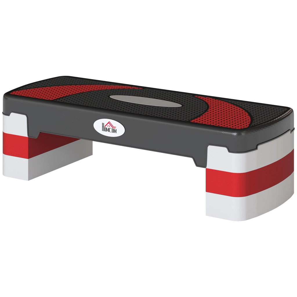 Stepper Fitness Aerobica ¨C Xylo ¨C Altezza Regolabile Antiscivolo 80x31x20cm Nero Grigio