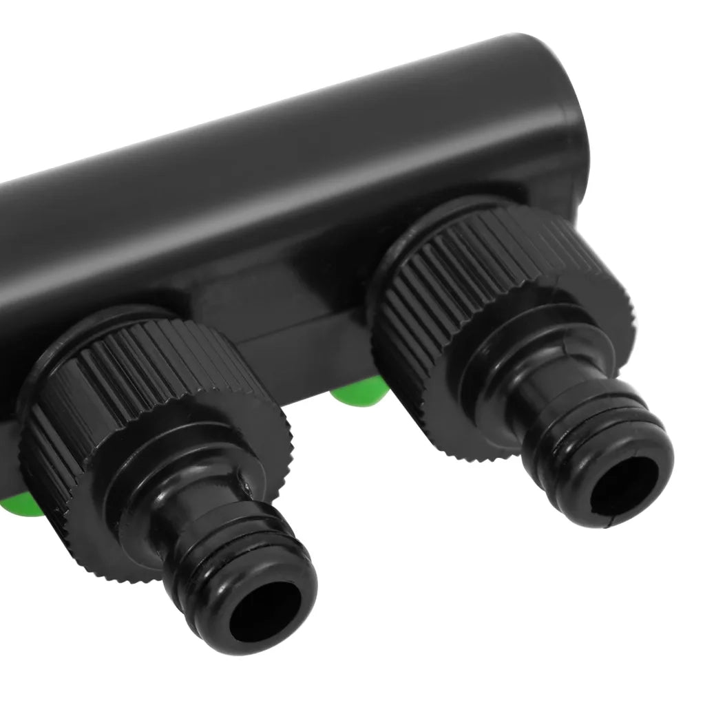 Adattatore Rubinetto a 4 Vie Verde e Nero 19,5x6x11 cm ABS e PP 154450