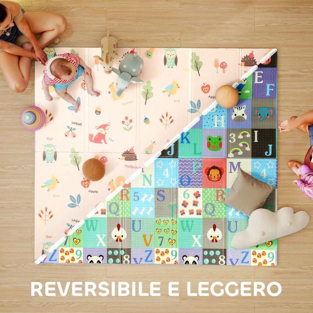 Tappeto Gioco Bambini 0-3 Anni ¨C Xylo ¨C XPE Impermeabile Numeri Lettere 180x150x1cm Multicolore