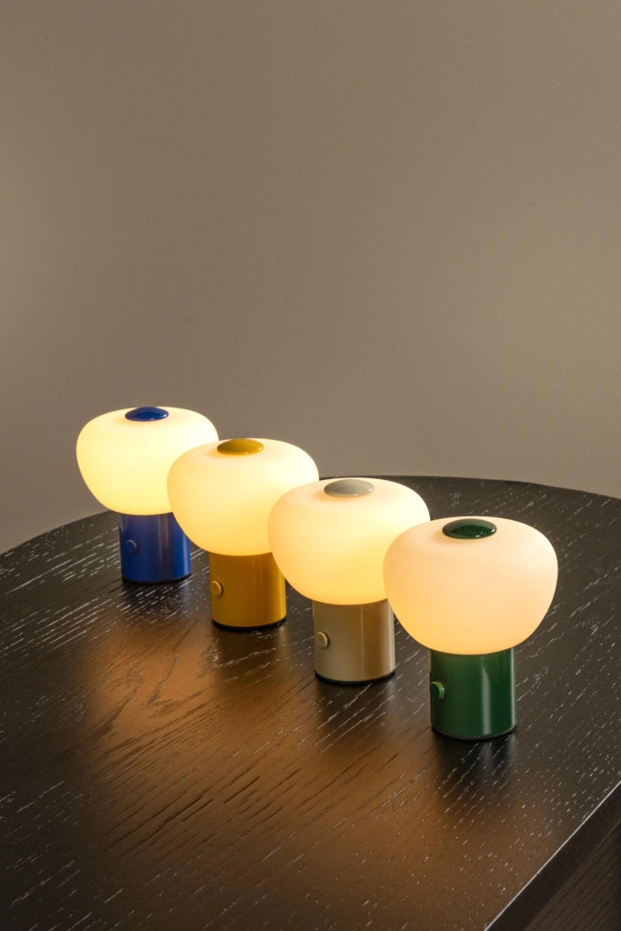 Lampada da tavolo LED GUSTAV crema vetro Lucide