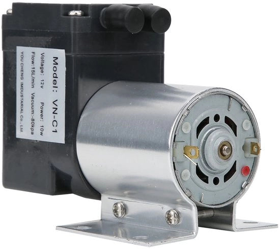 Pompa di aspirazione elettrica - 15L/min - Compact - -80 KPa - Ideale per imballaggi in vuoto - 12V DC
