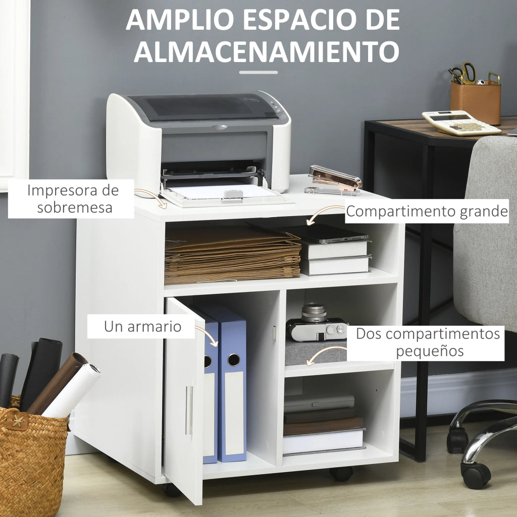 Mobile con ruote da ufficio ¨C Xylo ¨C Bianco 60x50x65,5 cm