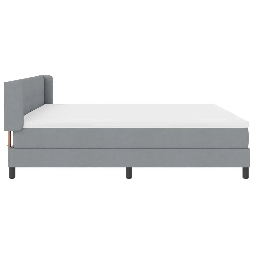 Letto box spring con materasso Grigio chiaro 200 x 200 cm 3341125