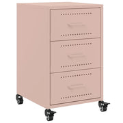 Comodino | Armadio da Notte | Mobiletto da notte Rosa 36x39x59 cm in Acciaio