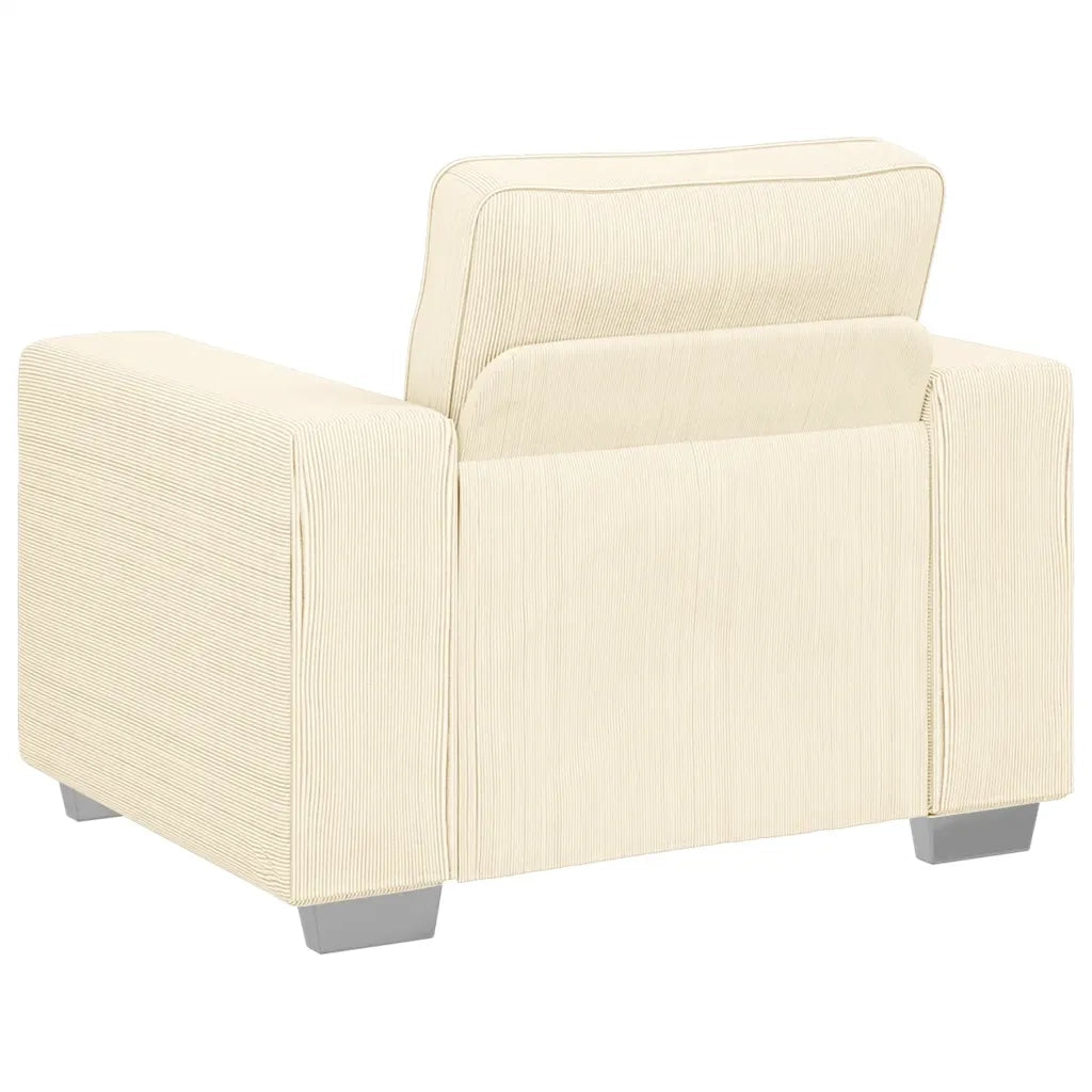 Divano Sedia-Poltrona-Sofa Relax Crema 60 cm Tessuto di Velluto a Coste