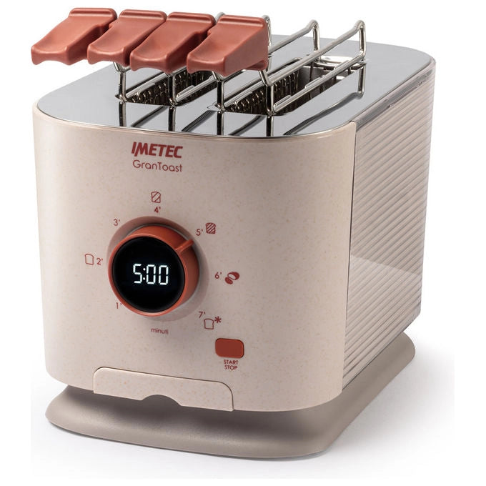 Imetec GranToast Tostapane 2 Fette XL con Pinze Apribili