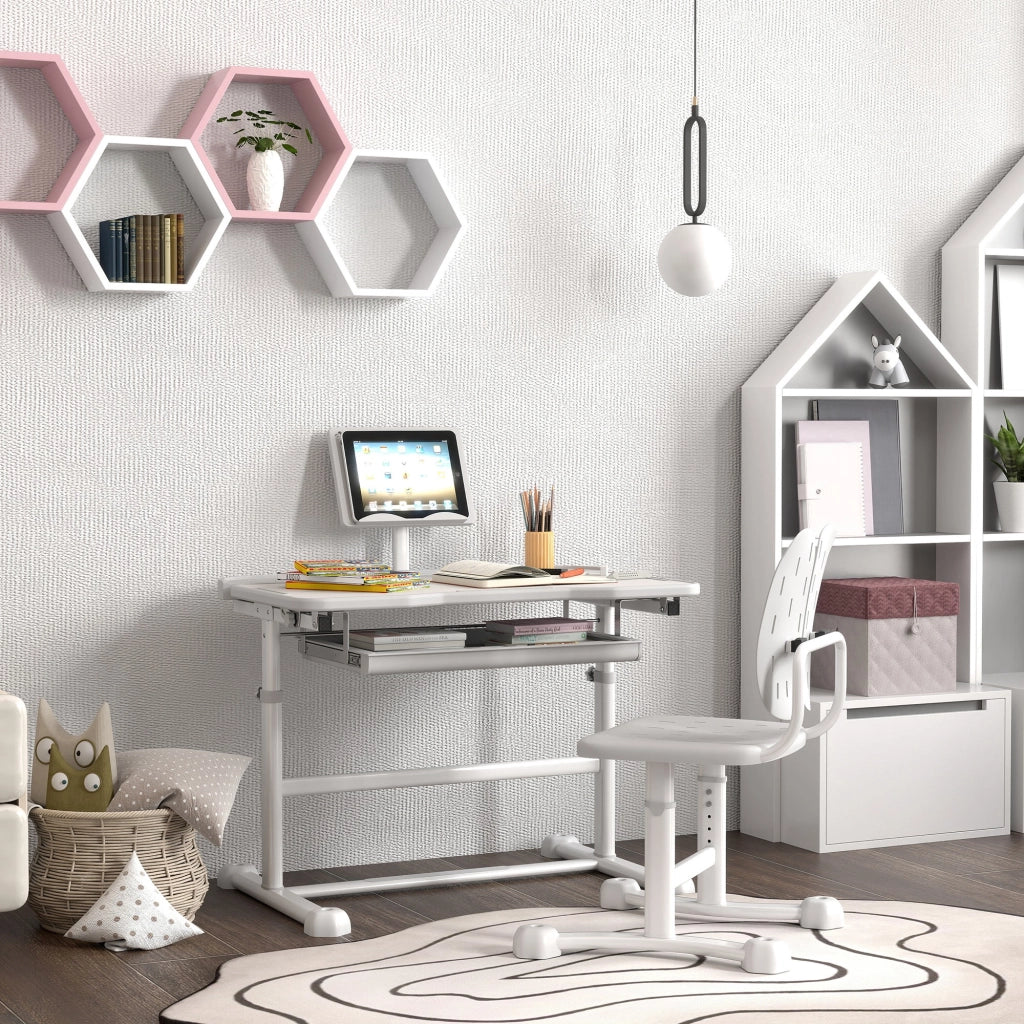 Scrivania per Bambini ¨C Minimal ¨C Grigio, Legno, 90x50x75 cm