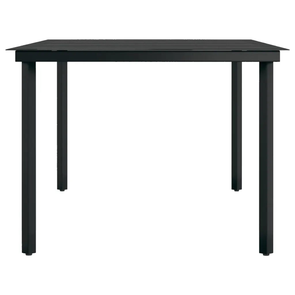 Set da Pranzo per Giardino 9 pz con Cuscini Grigio e Nero 3099394
