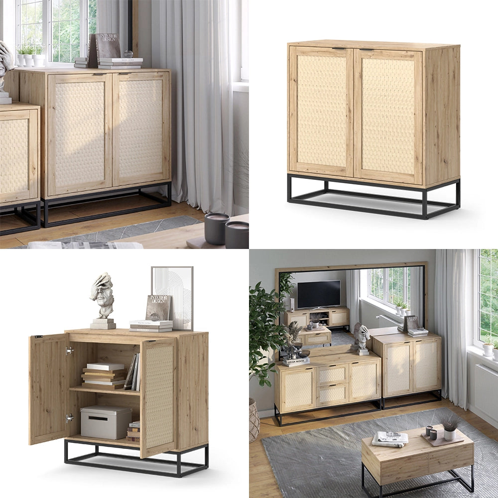 Vicco Cassettiera Marrone 40 x 92.5 cm con 2 porte