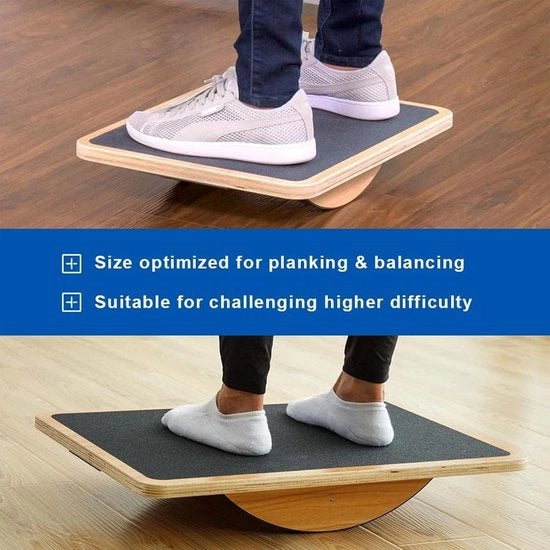 Tavolo di equilibrio in legno per allenamento e stabilità
