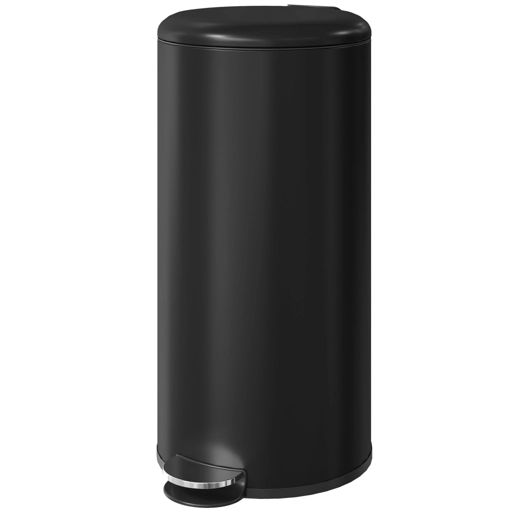 Bidone per i rifiuti 30L con coperchio e pedale ¨C Minimal ¨C 36x30x63,5 cm, nero