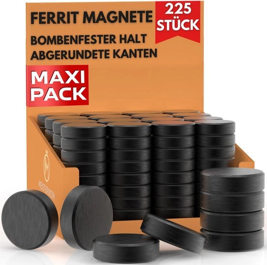 Magnetizzatori per lavagne bianche, lavagne per appunti, magneti per frigorifero e magneti per tavoli con aderenza forte, magneti rotondi - neri