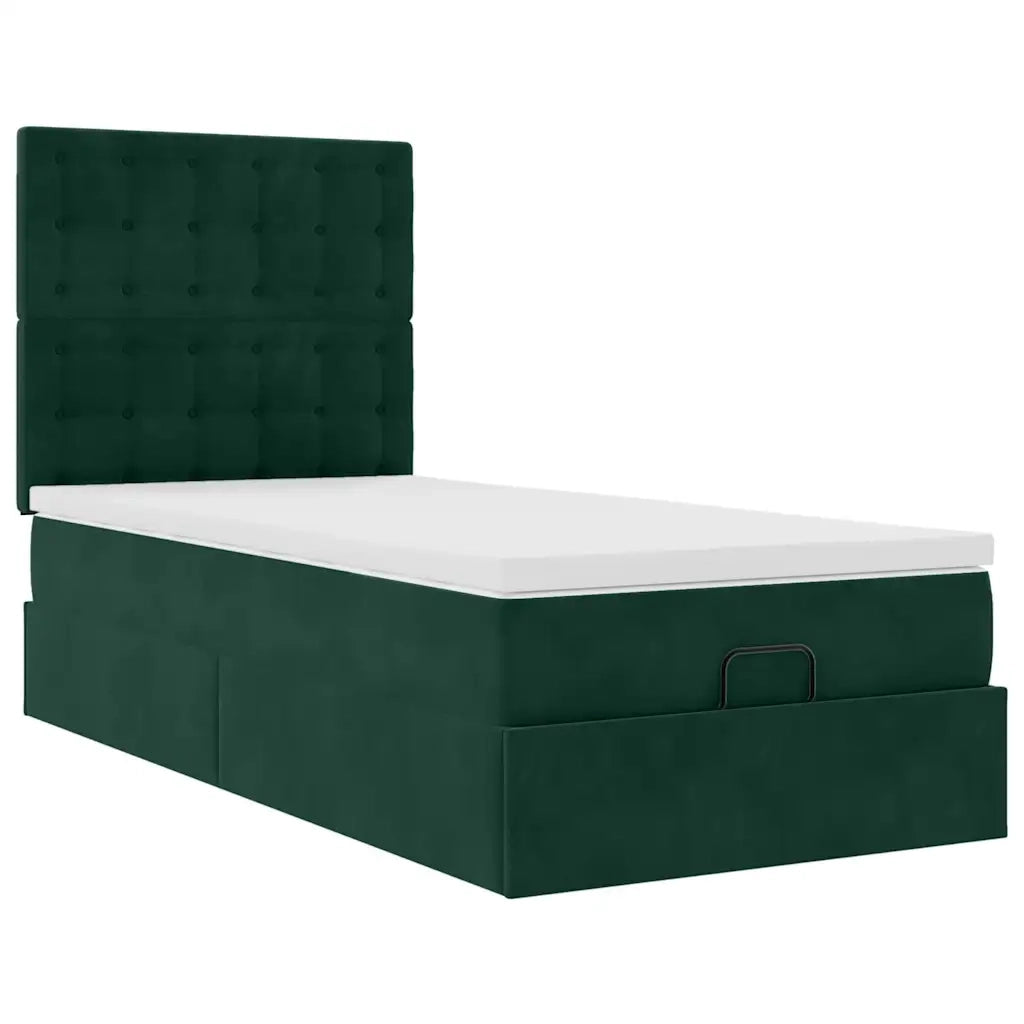Struttura Letto Pouf con Materassi 80x200 cm Velluto 3314429