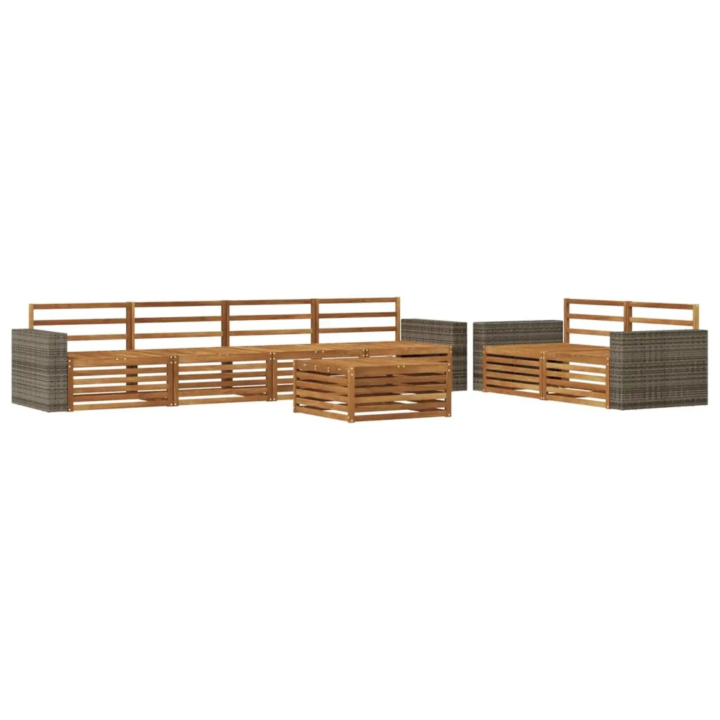 Set di divani da esterno 7 pcs Naturale 3383067