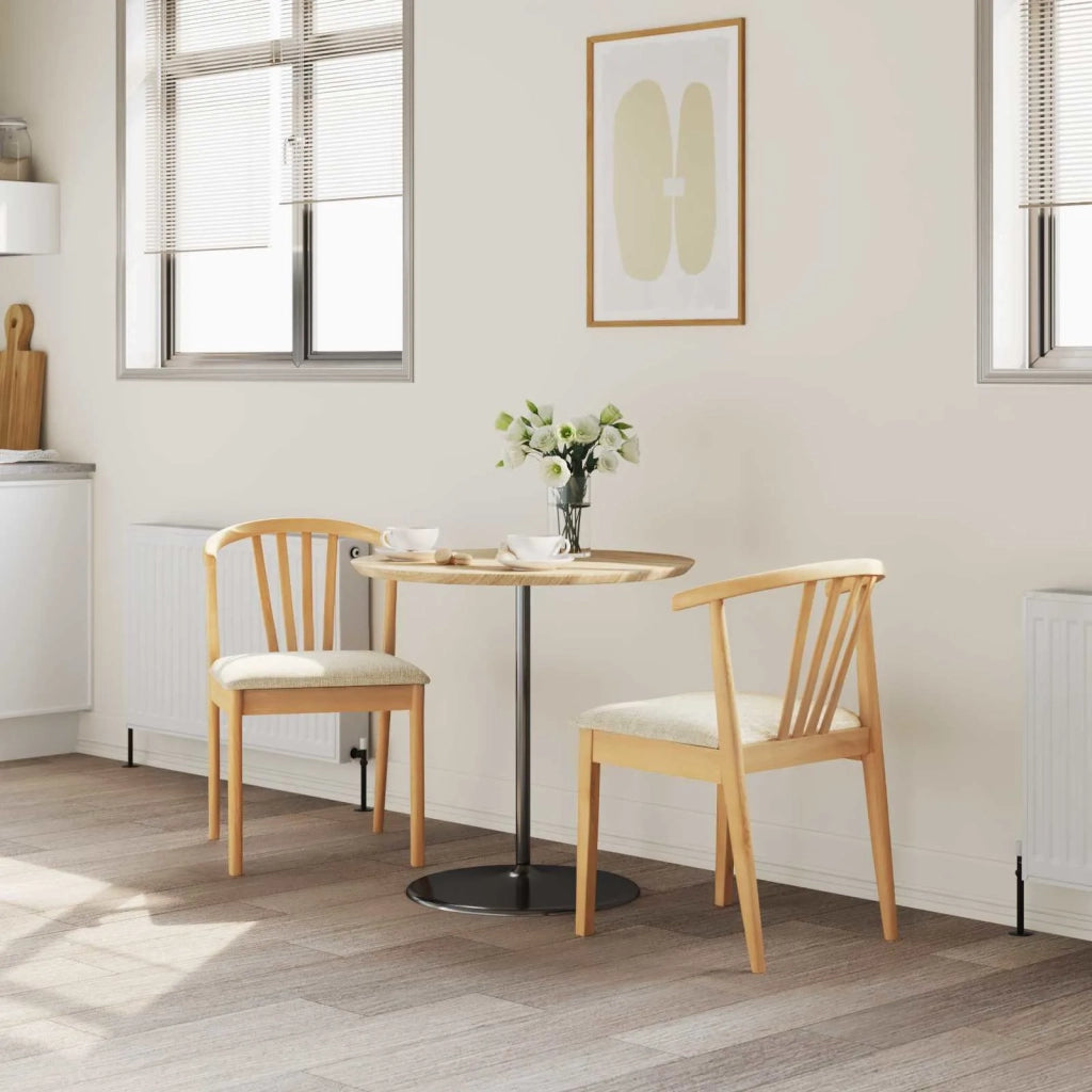Sedia da pranzo 2 pcs Naturale e chiaro