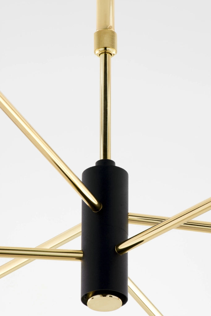 Lampada a sospensione MOKA oro/nero 6 luci G9+GU10 Jupiter