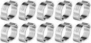Set di Viti a Slanga di 10 - Acciaio Inossidabile - Adattabile - Zinato - Liscio Professionale - 8 Misure (5-23 mm)