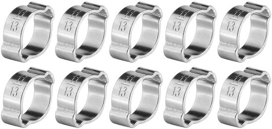 Set di Viti a Slanga di 10 - Acciaio Inossidabile - Adattabile - Zinato - Liscio Professionale - 8 Misure (5-23 mm)