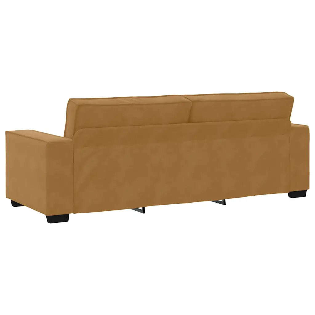 Divano a 3 Posti Marrone 220x78x84 cm in Velluto 4105037