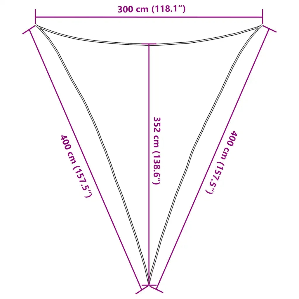 Vela Parasole 160 g/m² Triangolare 3x4x4 m in HDPE 4002002