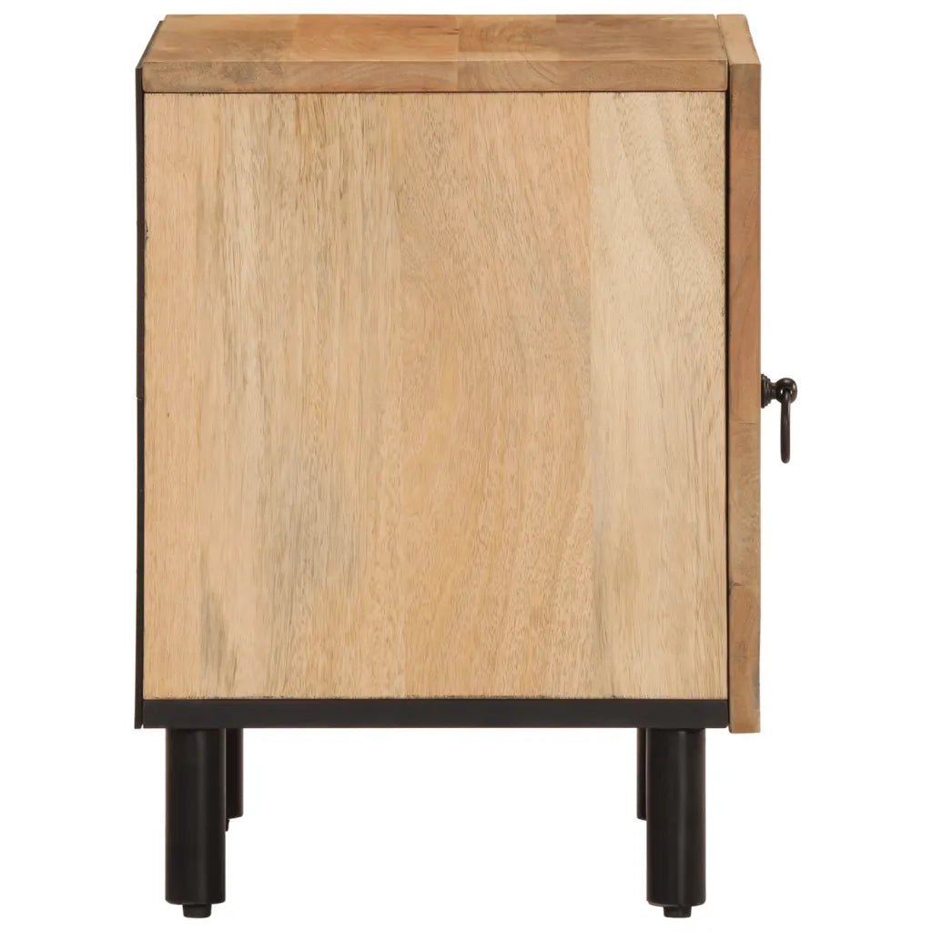 Comodino 40x33x46 cm in Legno Massello di Mango 358208
